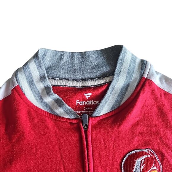 Fanatics Tampa Bay Buccaneers Throwback Bomber Jacket Felted Varsity Zip-Up Sz L - Picture 4 of 15